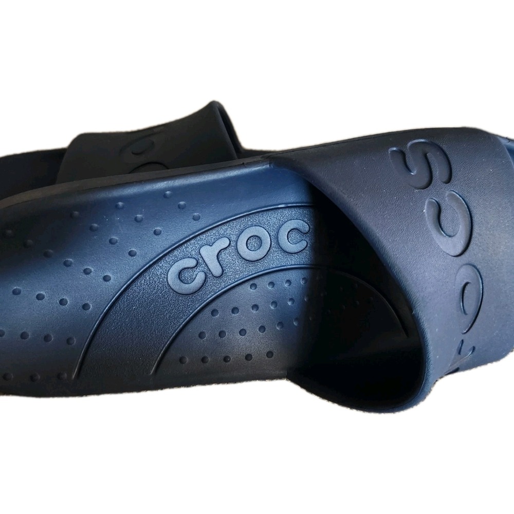 Crocs Unisex Slide Sandal Navy Blue Men's 9  Women's 11 - Picture 6 of 9